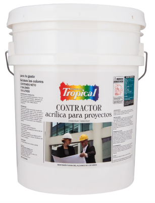 PINTURA TROPICAL ACRILICA BLANCO 00 CUB CONTRACTOR 
